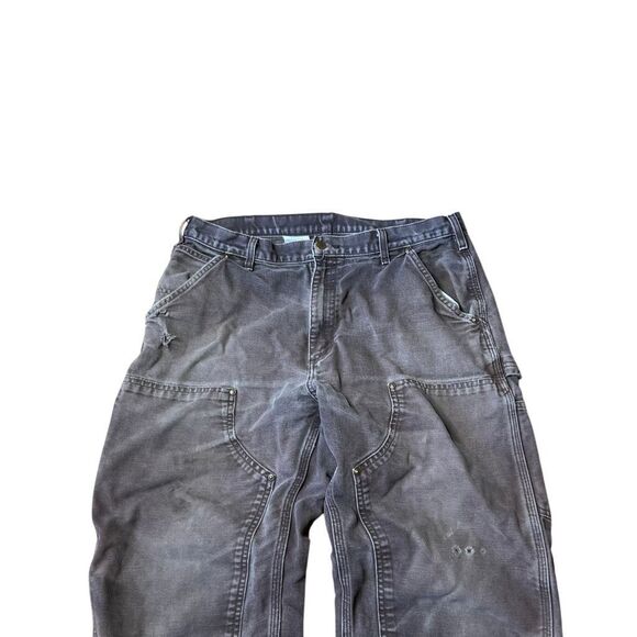Vintage Carhartt B136 DKB 36X34 Distressed Fading Double Knee Brown Pants - Picture 3 of 8